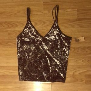 Pink Crush Velvet crop top